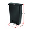 Rubbermaid Commercial Products-1883575 Streamline Slim Step-On Plastic Trash Garbage Can,