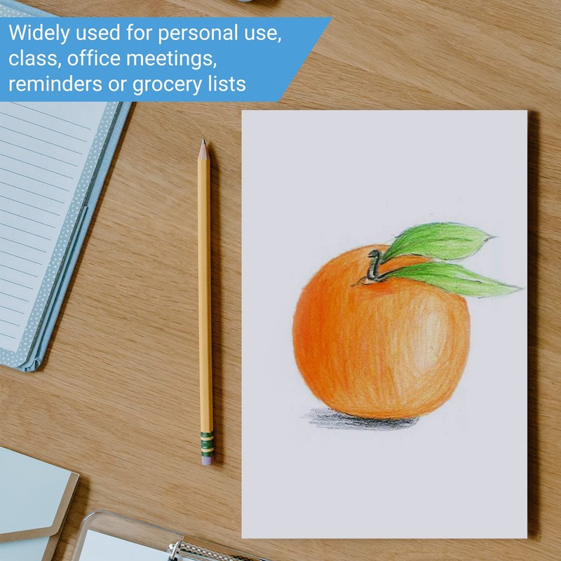 zmybcpack 10 Pack Memo Pads 5.5x8.5 Inch, White Note Pads