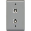 RiteAV - 2 Port BNC Wall Plate - Gray -