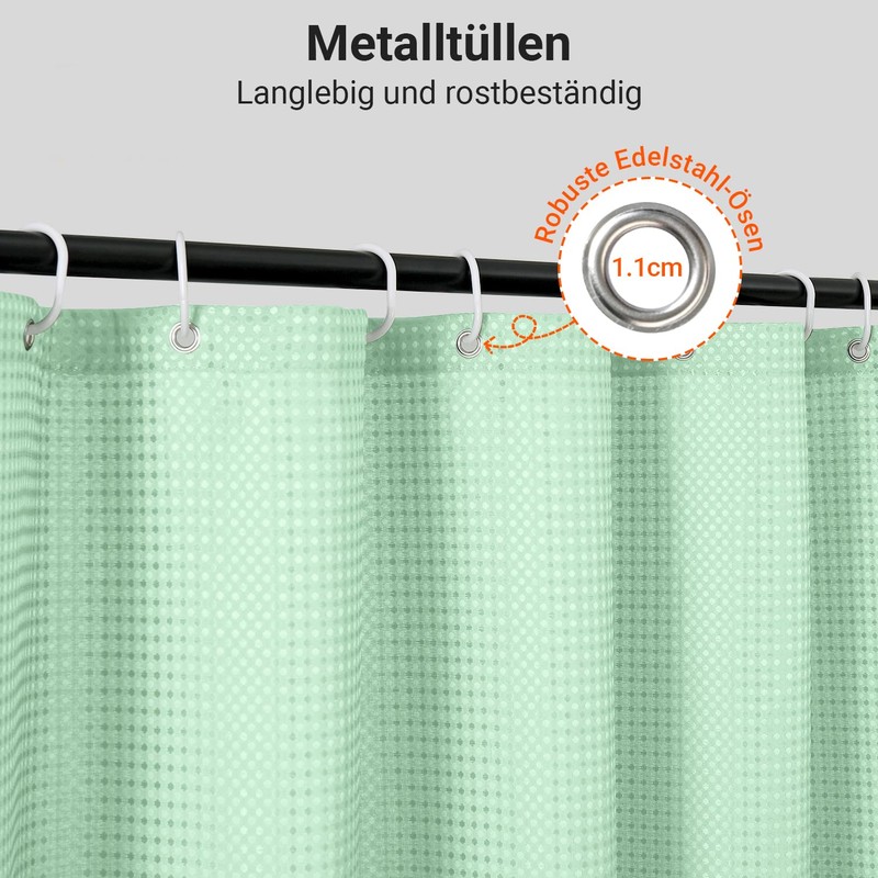 Lerores Shower Curtain 180 x 200 cm