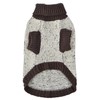 Medium Turtleneck Dog Sweater Brown Paw Pattern