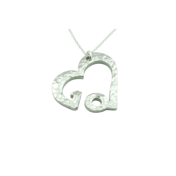 10th Anniversary Beaten Heart Pendant – 10 Year