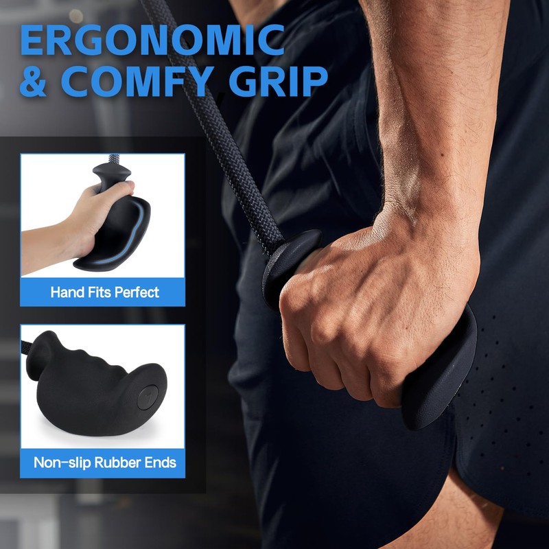 HXD-ERGO Triceps Rope, One-Handed Training Rope, Ergonomic Single Triceps Rope,