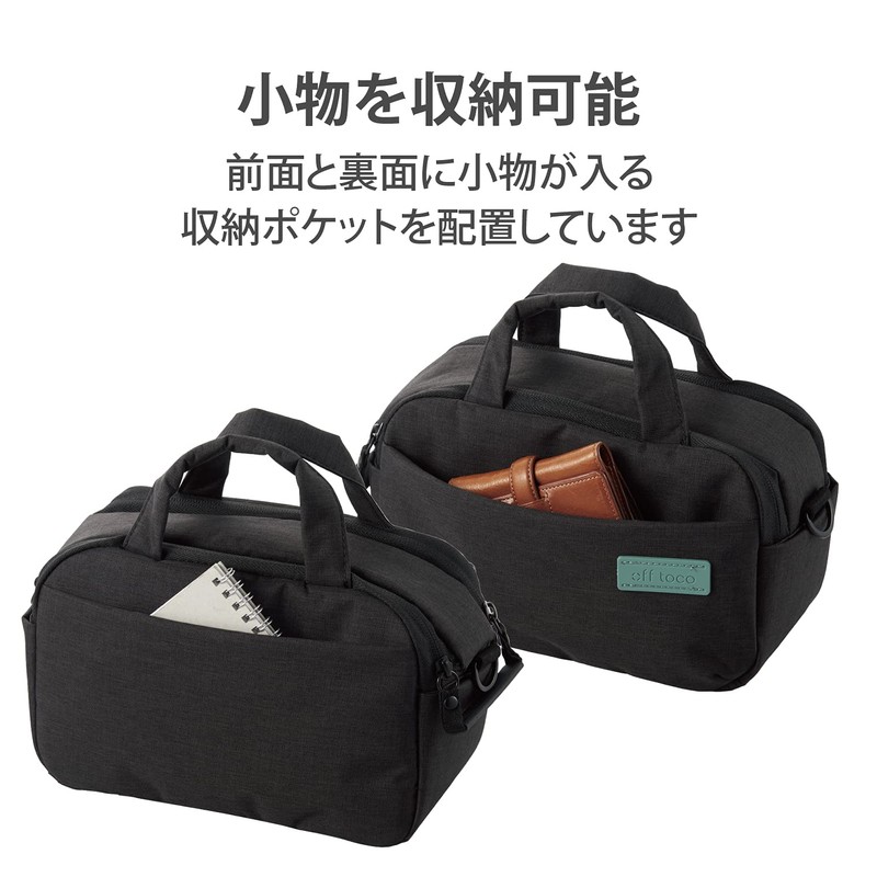 Elecom DGB-S045BK Offtoco Shoulder Bag, Camera Bag, Black