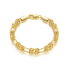 Charmire Bracelets 14K Gold Bracelets for Womens Gold Bracelet Gold Chain Bracelet Knot Cable Chain Paperclip Jewelry Gifts for Men Women Wife Mom 7'' 7.5'' 8'' 8.5'' (gold, 7.5 inches)