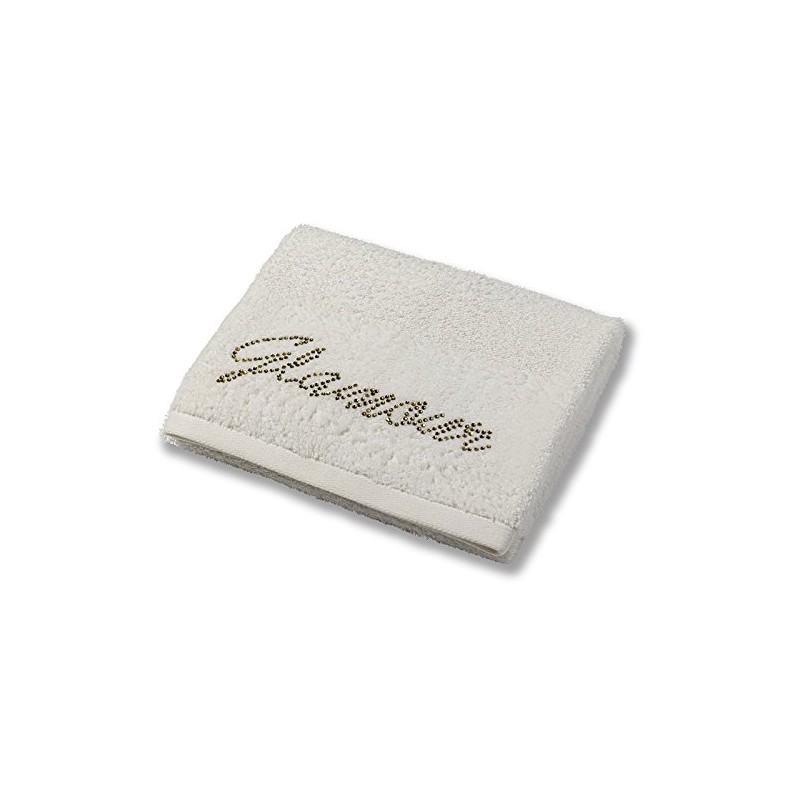 Catherine Lansfield Diamente Glamour Hand Towel, Cream, 1