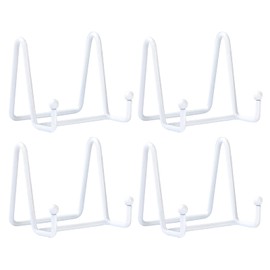 LIONWEI LIONWELI White Decorative Plate Stand Holder Picture Frame Stand Easel Display Stand
