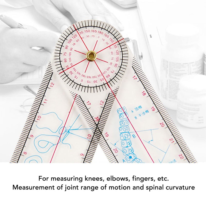 5Pcs Finger Small Joint Goniometer Clear Scale Transparent PVC Finger