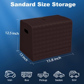 Aiuwo Trunk Organizer for Car,Car Trunk Organizer and Storage for SUV,Truck,MPV Collapsible Multi Compartment Extra Large capacity and Adjustable (Brown)