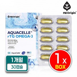 Enget Origin Aquacell Altige Omega3 rTG OMEGA-3 30 capsules, 1 box, 1 month supply / 엔젯오리진 아쿠아셀 알티지 오메가3 rTG OMEGA-3 30캡슐 1박스 1개월분