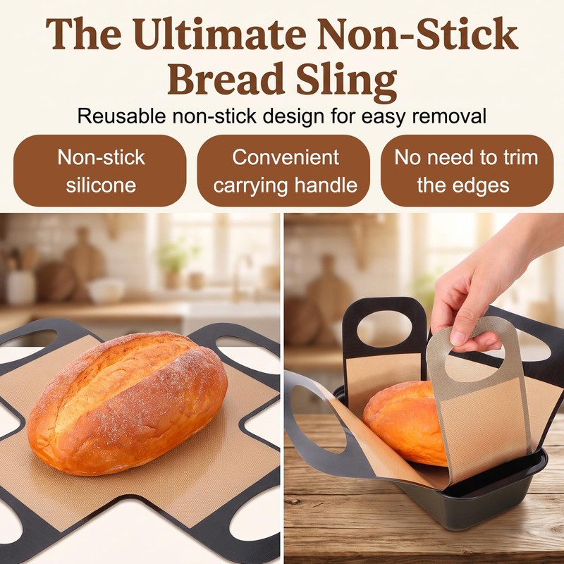 9x5 Loaf Pans for Baking Bread with Silicone Loaf Pan