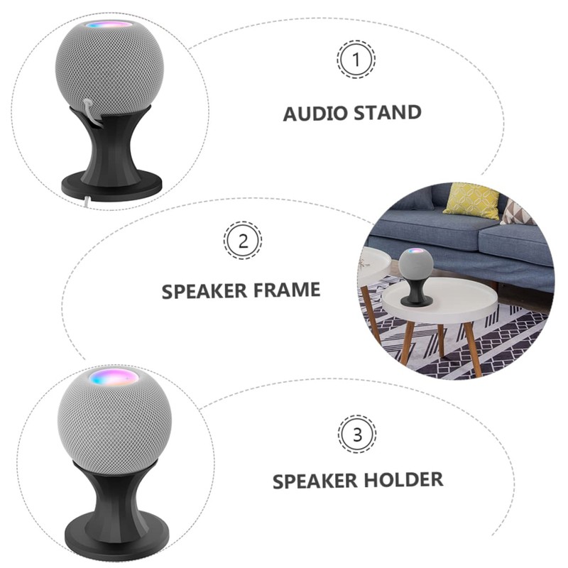 SHINEOFI Speaker Holder Desktop Stand for Speaker Bracket with Cable