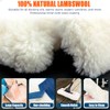 4 Pack 10 Inch Lambswool Applicator Kit, 180° Adjustable Lambskin