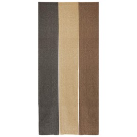 Noren Noren Fashionable Curtain Room Divider Curtain Blindfold Long Plain Muji Simple 3 Row Triple Split Natural Chambray Width 85cm Length 180cm (Brown)