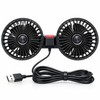 Dual Head Car Fan for Rear Seat Cooling – 3-Speed