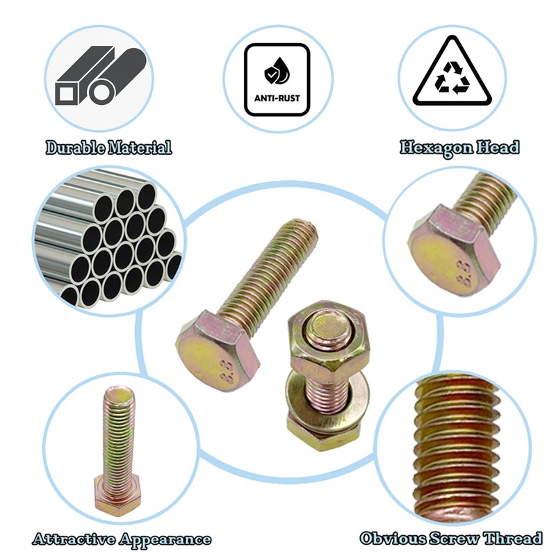 900pcs Metric Bolt Assortment Sets, M6 M8 M10 M12 Grade