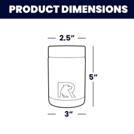 RTIC Can Cooler with Splash Proof Lid, 12oz, Maroon, Double Wall Vacuum Insulated, Stainless Steel, Sweat Proof
