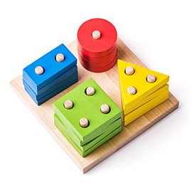 WOODY_Geometrisches Stapel Steckspiel