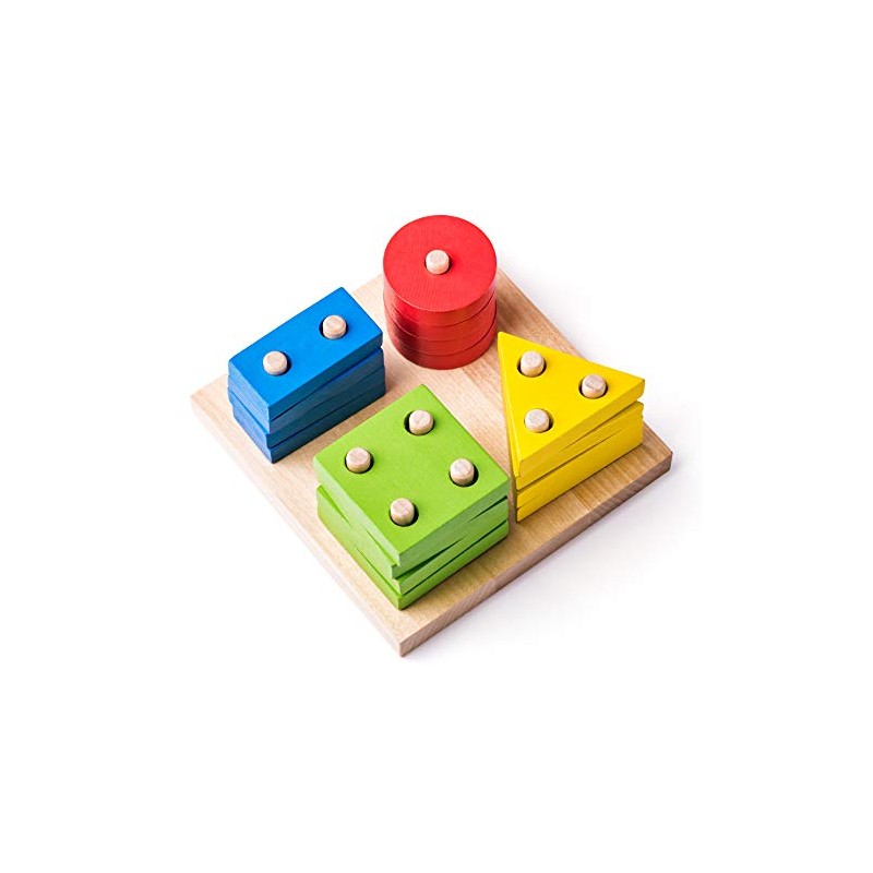 WOODY_Geometrisches Stapel Steckspiel