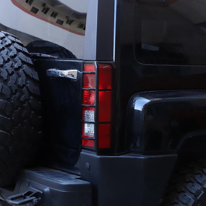 cartiangous Carbon Steel Tail Light Lamp Grille Protective Cover Fit