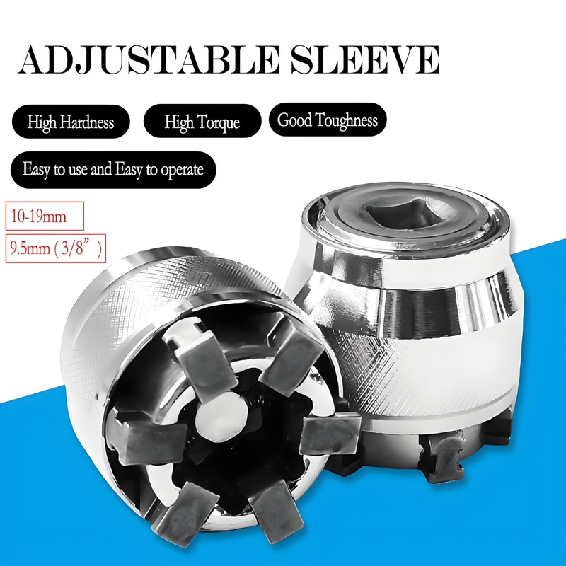 Abruga Universal Multifunctional Socket Sleeve Converter for 3/8" Drive Wrench,