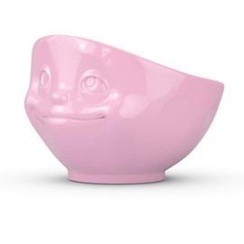 TASSEN Porcelain Bowl, Dreamy Face Edition, 16 oz. Pink, (Single Bowl) for Serving Cereal, Soup