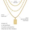 Layered Initial Necklaces for Women, 14K Gold Plated Layering Snake
