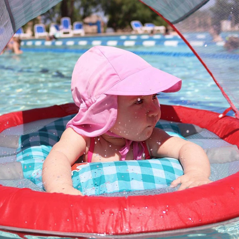 Baby Flap Sun Hat Wide Brim Quick Dry Cotton Adjustable