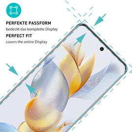 smartect TPU Screen Protector [Pack of 2, Clear] Compatible with Honor 90, Covers the Whole Display, Screen Protector, Bubble-Free, Screen Protector Anti Fingerprint