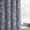 BUHUA Striped Wave Vine Print Blackout Curtains Thermal Insulated Grommet