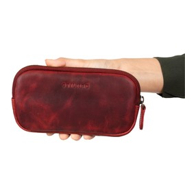 STILORD "Mike" Small Leather Pouch Vintage for Men Women Ideal as Pencil Case Cosmetic Bag Coin Purse Key Case Organizer Bag in Genuine Leather