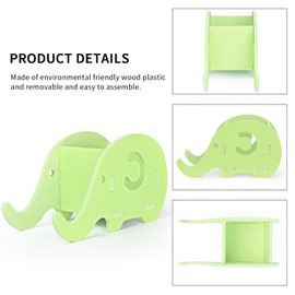 MOKANI Desk Supplies Organiser, Cute Elephant Pencil Holder Multifunctional Office Accessories Desk Decoration with Cell Phone Stand Office Supplies Desk Decor Organiser Christmas Gifts, Green