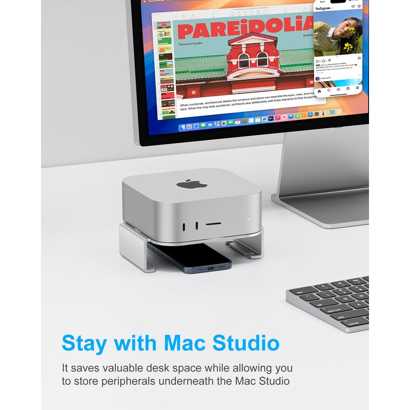 SNANSHI Mac Studio Stand - Aluminum Desktop Stand Designed for
