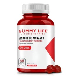 Gomitas Vinagre Manzana Gummy Life Vit B12 Zinc 60pzs