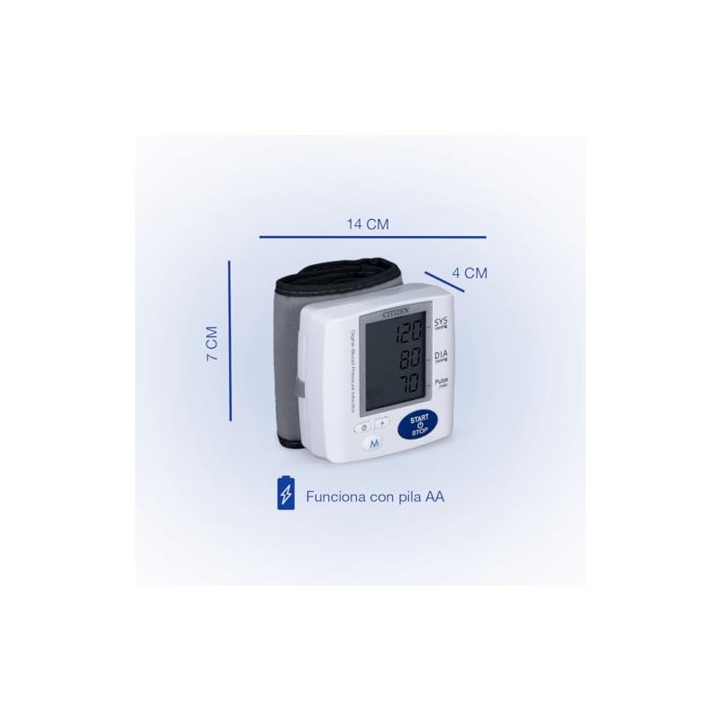 Citizen CH-617 Medidor de Presión Arterial, blanco/azul