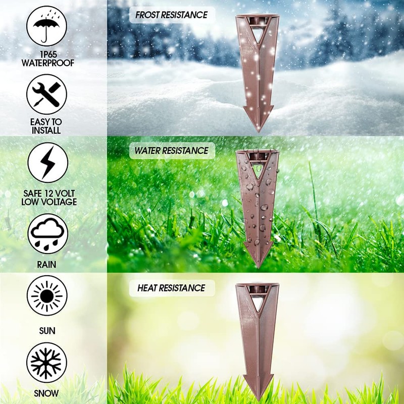 MIK Solutions Plastic Ground Replacement Landscape Light Stake Heavy Duty