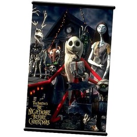 burton's the nightmare before christmas wall scroll 27x34 inches