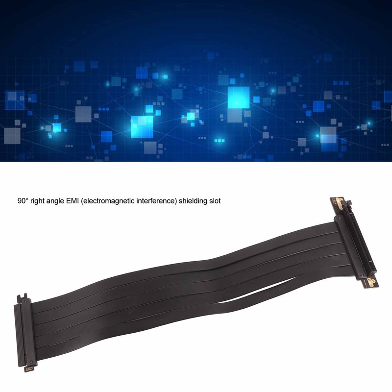 PCIE 4.0 X16 Riser Cable High Speed Flexible 90 Degree