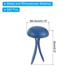 PATIKIL Paper Fasteners, 300 Pcs Mini Metal Round Head Fastener Split Pins for Craft Art Scrapbooking DIY Pins Supplies, Dark Blue 0.3"x0.18"