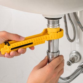 8-in-1 Faucet Wrench for Kitchen Sink Repair – Multifunction Plumbing Tool for Bathroom Installation & DIY Maintenance