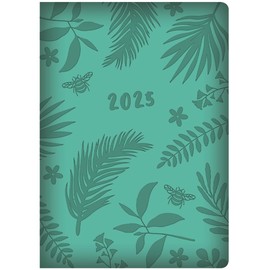 2025 Diary A5 week to view Glitter Paper with Holographic Fashion Diary (Embossed Pu Blue)