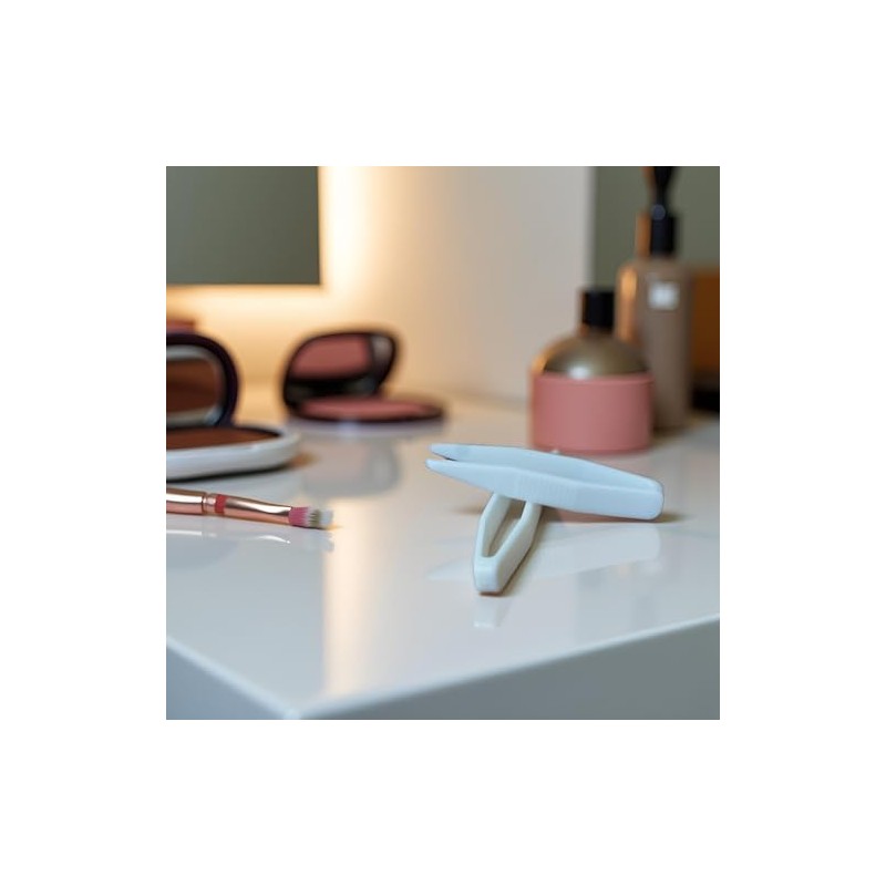 50 Pcs White Mini Plastic Tweezers Contact Lens Clip Beauty