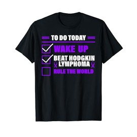 Hodgkin Lymphoma Purple Awareness Ribbon Survivor Gift Idea T-Shirt