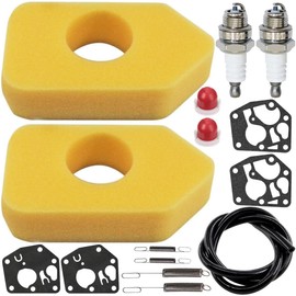 Qiuwanzia 698369 Air Filter 795083 495770 Carburetor Diaphragm Gasket Governor Springs Kits for BS 3.5-4.5 HP Classic Sprint Quattro Engine 450 500 550 Series 4216 5088 5099 Replacement Lawnmower