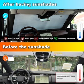 Windshield Sunshade for Land Rover Range Rover Sport 2023-2025 Front Window Sun Shade Foldable Reflective Sun Visor Custom Sunscreen UV Blocker Privacy Protector HeatShield (Silver)