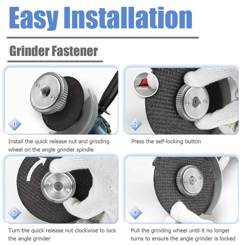 Mesee Quick Release Nut for Angle Grinder, M14 Angle Grinder