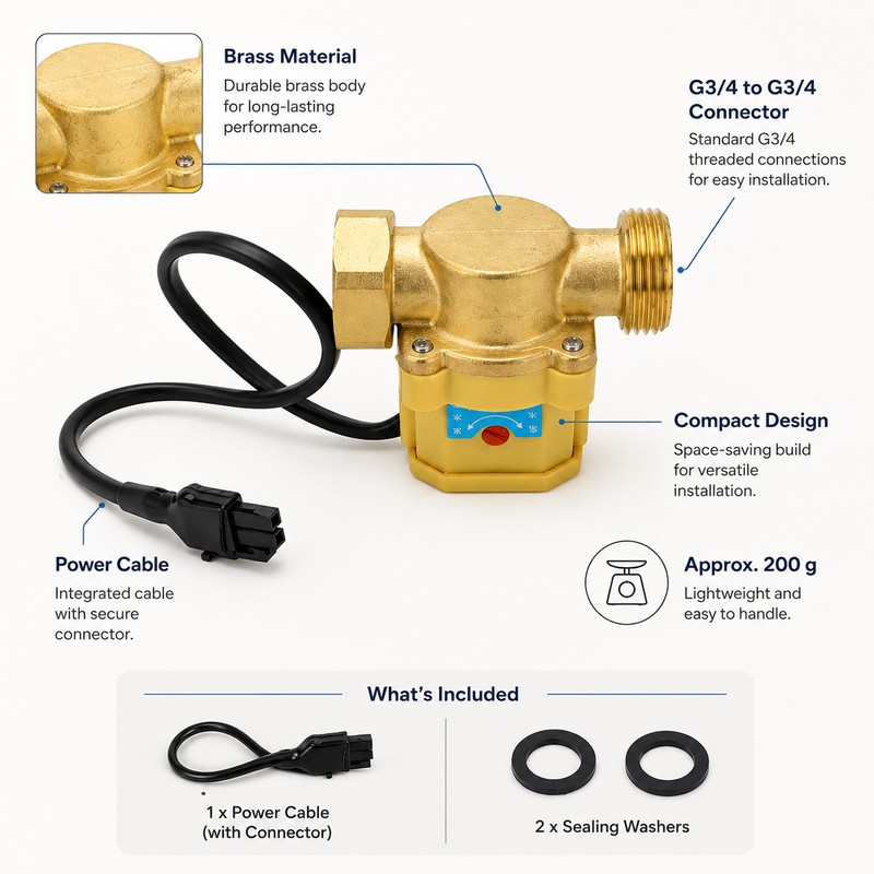 Automatic Water Pump Flow Switch for Pressure Boosting – G3/4