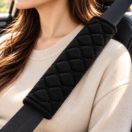 Plush Seat Belt Shoulder Pads for Car Travel – Soft 2-Piece Strap Covers for Comfortable Daily Driving and Road Trips