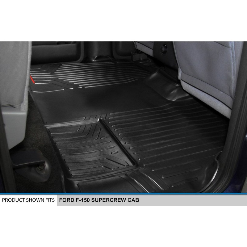 SMARTLINER Custom Fit Floor Mats 2 Row Liner Set Black