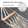Cotton Rope Hammocks with Wood Spreader,Traditional Hand Woven Children Hammock